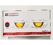 Avci Home Maker ADW5321H Borosilicate Double Wall Glass Cup 210ml 2 Pieces Plus Saucers  - Similar Product Imag - ID 7142280