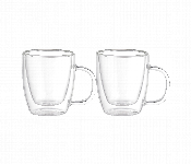 Avci Home Maker ADW5716 Borosilicate Double Wall Glass Cup with Handle 160ml 2 Piece Set  - Similar Product Imag - ID 7142282