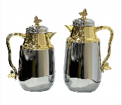 Avci Home Maker SW QBC SG 0.7 Litre and 1.0 Litre QBC Deluxe Vacuum Flask 2 Pieces Set Silver Gold  - Similar Product Imag - ID 7142663