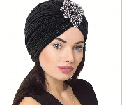 Glittery Pleated Turban Hat for women  - Similar Product Imag - ID 7142686