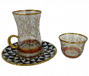 Avci Home Maker AY KU1 42 Kutup 1 42361 Gold 18 Pieces Tea and Mirra Set  - Similar Product Imag - ID 7142725