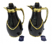 Avci Home Maker C SI VAP BKG 1 Litre Flask Black with Gold Accents 2 Pieces Set  - Similar Product Imag - ID 7142818