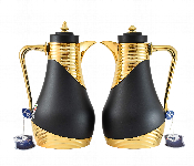 Avci Home Maker C SI RL MBKG Flask 1 and 1 Litre RL Matte Black Gold 2 Pieces Set  - Similar Product Imag - ID 7142898