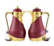 Avci Home Maker C SI RL MDRDG Flask 1 and 1 Litre RL Matte Dark Red Gold 2 Pieces Set  - Similar Product Imag - ID 7142900