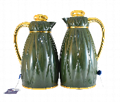 Avci Home Maker C SI NAB GNG Flask 1 and 1.30 Litre NAB Green Gold 2 Pieces Set Front View - ID 7142901