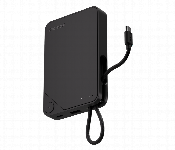 MOMAX 1 POWER X 10000mAh POWER BANK WITH BUILT IN USB C CABLE BLACK  - Similar Product Imag - ID 7143111