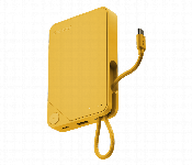 MOMAX 1 POWER X 10000mAh POWER BANK WITH BUILT IN USB C CABLE YELLOW  - Similar Product Imag - ID 7143113