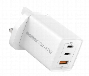 MOMAX ONEPLUG 67W 3 PORT GAN WALL CHARGER WHITE  - Similar Product Imag - ID 7143273