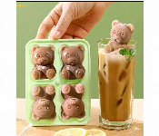 Bear shape silicone mold for ice cream and desserts 4 grids  - Similar Product Imag - ID 7143284