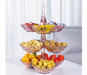 3 Layer Stackable multi layer fruit bowl display basket fruit basket snack tray dried fruit box snack rack etc  - Similar Product Imag - ID 7143363