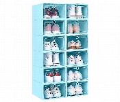 4 Pcs Multipurpose Stackable Shoe Storage Organizer with transparent Lid  - Similar Product Imag - ID 7143397