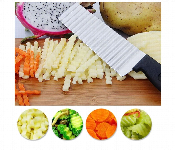 Kiwi Stainless Steel Waving Knife French Fries Fruit Vegetable and Salad Designer Waving Knife for Zig zag Cutting Front View - ID 7143502