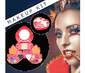 Heart Shaped Eyeshadow Palette Kit 28 Colors Makeup Kit Complete Essential Base Kit with Mirror Holiday Makeup Gift Set Front View - ID 7143507