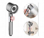 Turbo 3 Spray Mode Detachable Spray Gun Mode with Pause Switch for Dry Hair and Skin high pressure shower heads  - Similar Product Imag - ID 7143856