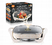 Raf Multi Functional Electric Knob Control 1200W 5L Non Stick Coating Electric Hot Pot Cooking  - Similar Product Imag - ID 7143872