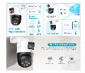 Dahua 5 5MP Wi Fi Dual Lens Outdoor PT Camera P5D 5F PV Front View - ID 7144052