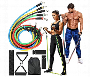 Professional Fitness Resistance Band Set with Stackable Exercise Bands Legs Ankle Straps  workout training Equipment  - Similar Product Imag - ID 7144197