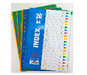 A4 Index File Divider 1 to 20 Colours for Document Organization  - Similar Product Imag - ID 7144333