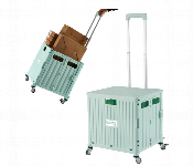 Foldable Utility Cart Shopping Trolley Handcart with Secure Lid Wheels for Camping And Moving Storage Basket for Grocery  - Similar Product Imag - ID 7144359