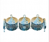 Metal Candy Box with 3 Bowls Silver  - Similar Product Imag - ID 7144484