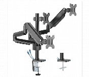 Triple Monitor Pole Mounted Gas Spring Arm SKILL TECH SH 26 C036U 17 to 27 Inch 3 x 7KG With USB Ports  - Similar Product Imag - ID 7144535