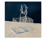 Acrylic Cutlery Holder Transparent Small AC006P  - Similar Product Imag - ID 7144558