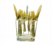 Cutlery Set 32pcs Half Decor Golden D436G  - Similar Product Imag - ID 7144568