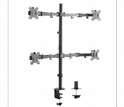 SKILL TECH SH C404 Single Pole Four Screen Articulating Desktop Mount 17 to 32 Inch Front View - ID 7144674