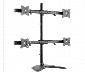 SKILL TECH SH T048 Quad Monitor Premium Articulating Aluminium Mount 13 to 27 Inch Front View - ID 7144677