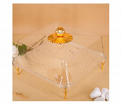 Acrylic Square Serving Tray with Golden Cover AC045 MG  - Similar Product Imag - ID 7144688