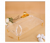 Acrylic Rect. Serving Tray with Cover Golden AC046 LG  - Similar Product Imag - ID 7144689