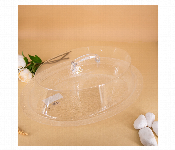 Acrylic Oval Tray with Cover Crystal Design AC058  - Similar Product Imag - ID 7144691