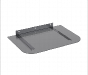 Skill Tech SH 04D 10KG Economy Steel and Tempered Glass Wall Mount DVD Receiver Shelf 300x200x5MM Front View - ID 7144744