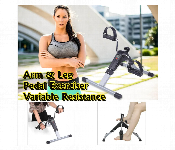 Arm  Leg Pedal Exerciser Variable Resistance with LCD Display Front View - ID 7144772