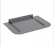 Skill Tech SH 03D 340x240x4mm Tempered Glass Wall Mount Shelf for DVD Receiver 12kg Load Front View - ID 7144803