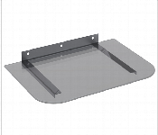 Skill Tech SH 01D 400x300x6mm Tempered Glass Wall Mount Shelf for DVD Receiver 12kg Capacity Front View - ID 7144812