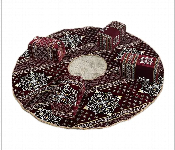 Picnic Mat Jalsa Round 4 Pieces 2X2 Meter Carpet With 4 Pillows SG2  - Similar Product Imag - ID 7145578