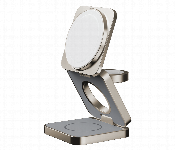MOMAX Q2 MAG GO Qi 2 15W 3IN1 MAGNETIC WIRELESS CHARGING STAND TITANIUMSS CHARGING STAND DESERT TITANIUM  - Similar Product Imag - ID 7145975
