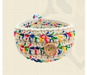 White Basket With Multi Yarn Lh00024  - Similar Product Imag - ID 7147202