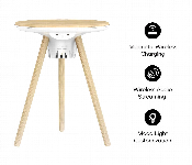 Momax Cymbal Smart Table Wireless Charging Led Light Bluetooth Speaker  - Similar Product Imag - ID 7147345