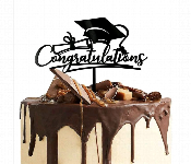 Black Color Cake Topper Congratulations  - Similar Product Imag - ID 7147406
