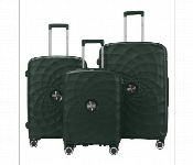 Lightweight 3 Piece Polypropylene Luggage Set Dark Green  - Similar Product Imag - ID 7147414