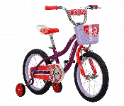 Schwinn Elm 16 Wheel Girls Kids Bike With Stabilisers Age 5 Plus Purple Red  - Similar Product Imag - ID 7147462