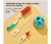 Rabbit Baba Silicone 4 In 1 Baby Bottle Brush Set Nipple Brush Bottle Brush Straw Brush  - Similar Product Imag - ID 7147528