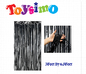 Black Backdrop Foil Curtain 3 X 6.5 Feet  - Similar Product Imag - ID 7147617