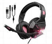 Mpow Eg10 Gaming Headset With Noice Canceling Mic Bk Pk  - Similar Product Imag - ID 7147733