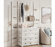 Multi Purpose Metal Multi Layer Shoe And Hat Hanging Bag Door Storage Coat Rack Black  - Similar Product Imag - ID 7147745