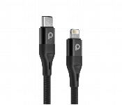 Porodo Braided Usb C To Lightning Pd Cable 1.2M Black  - Similar Product Imag - ID 7147892