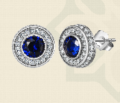 The Sapphire Halo Earrings 4255  - Similar Product Imag - ID 7147998