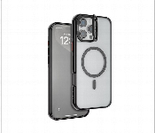 Levelo Elio Pc Case With Camera Ring Stand For Iphone 16 Pro Black  - Similar Product Imag - ID 7148086